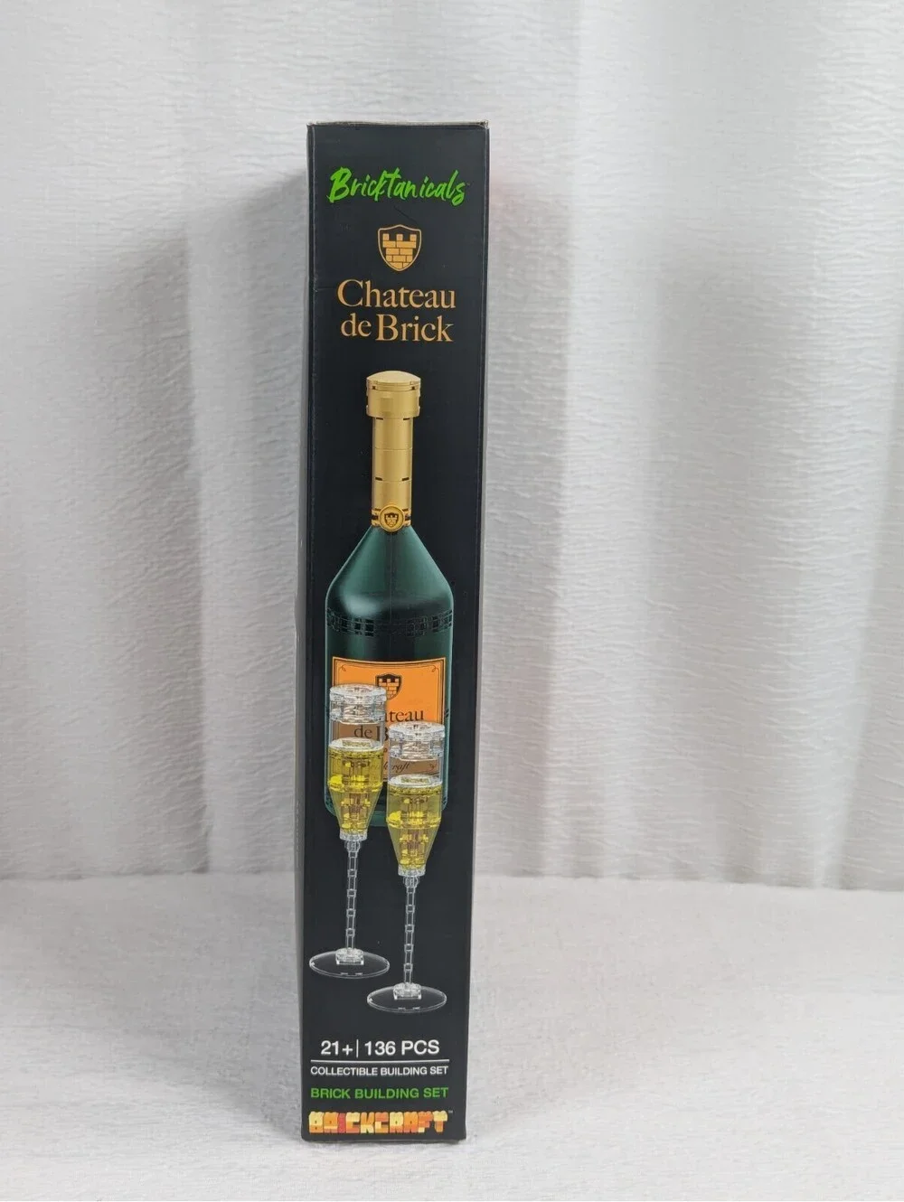BrickCraft - Lego - Chateau De Brick -136pc Bottle & Champagne Glass Brick Set